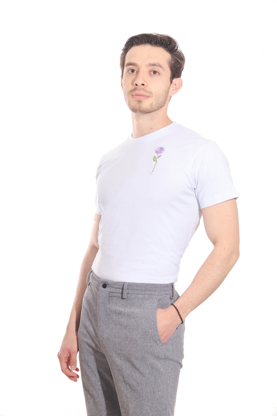 playera dahlia blanca